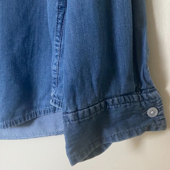 Jordache chambray button top - size M Western shirt, cowgirl, embroidery - Picture 7 of 12